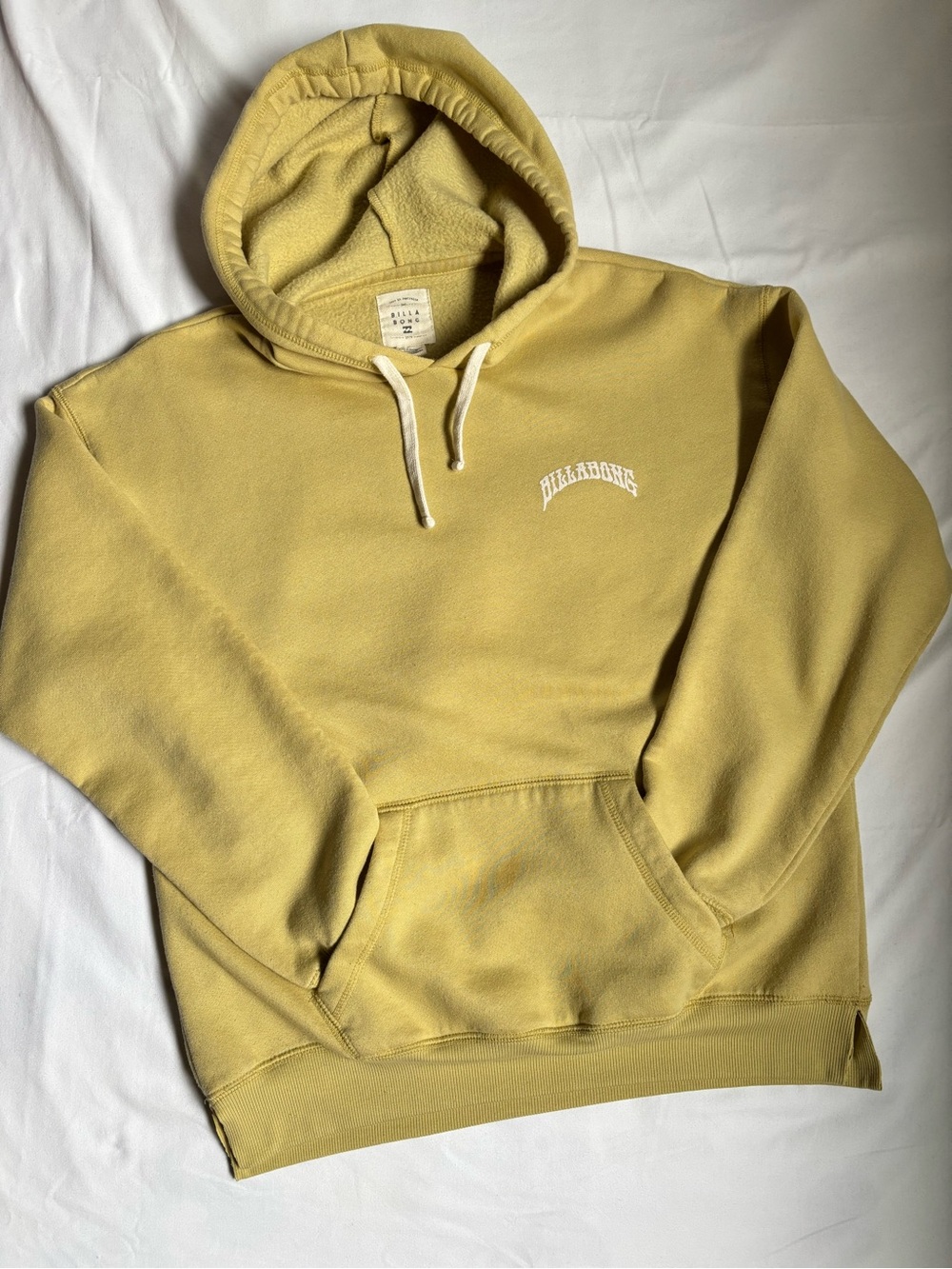 Billabong Yellow Retro Sun Moon Celestial Graphic Pullover Hoodie M